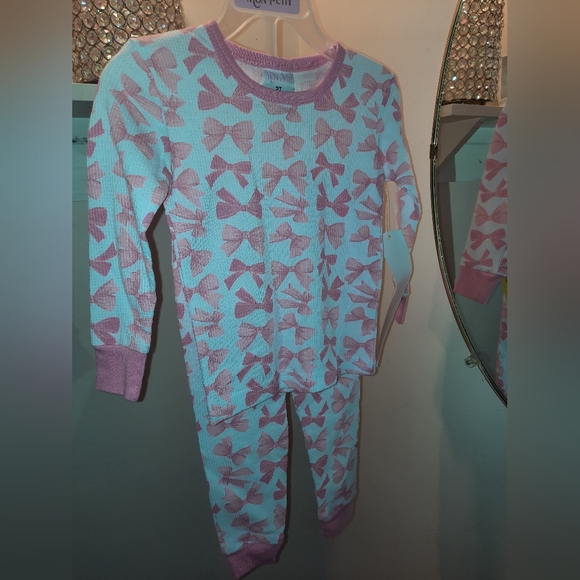 Pink Bow Kids Pajamas - Picture 5 of 5